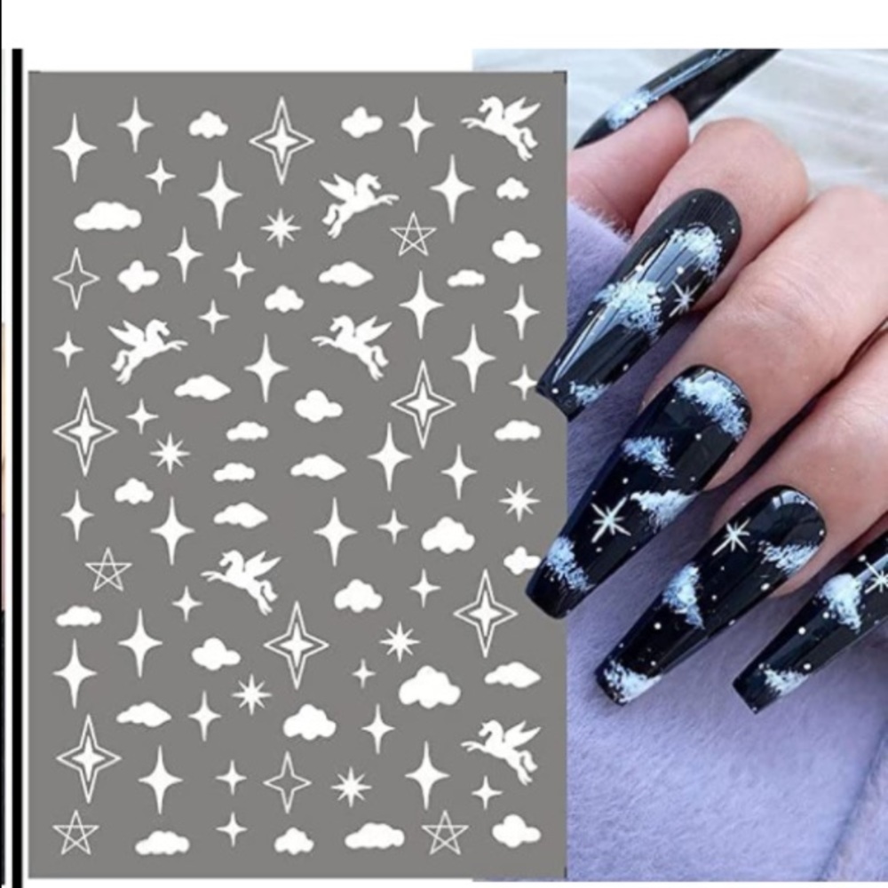 💌 BO/GO$6 Unicorns Clouds Nail Art Stickers